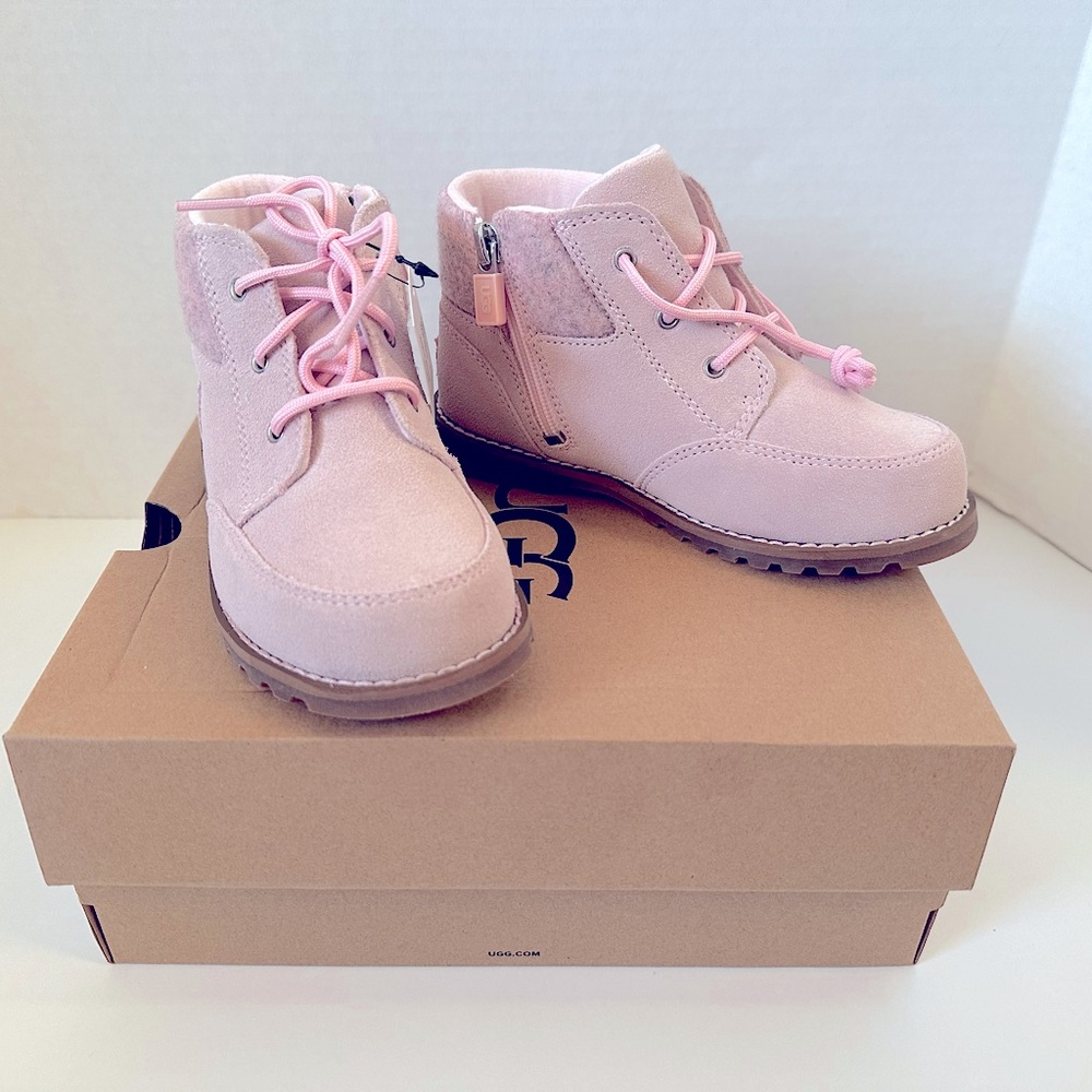 UGG®  Orin Wool & Suede Pale Pink Boot - Kids